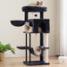 Cat Tree, Cat Tower for Indoor Cats, 43.3 inch Cat Tree Tower with Sturdy Steel Tube, Hammock, Cat Condo for Small Cats and Kittens, Scratching Post, Smoky Gray GCT004SG