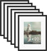 16x20 Picture Frame Set of 6, Wall Mounting Display, Black