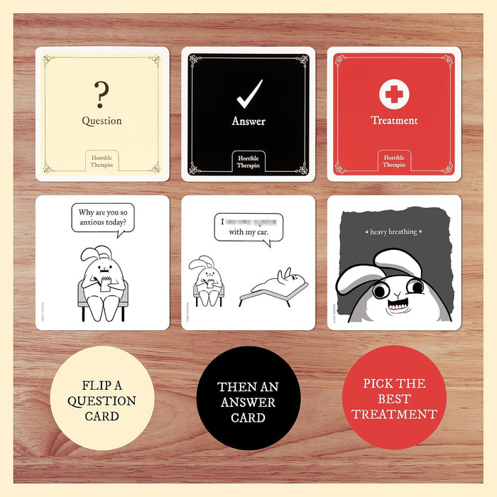 Horrible Therapist: Extra Horrible Edition by - A Card Game for 3-8 Players, Ages 17+ - Adult Party Game for Family Nigh