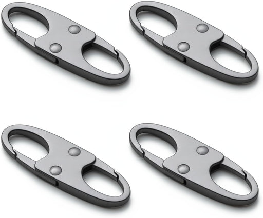 Anti Theft Zipper Clips, Travel Essentials, Carabiner, 4Pcs Grey
