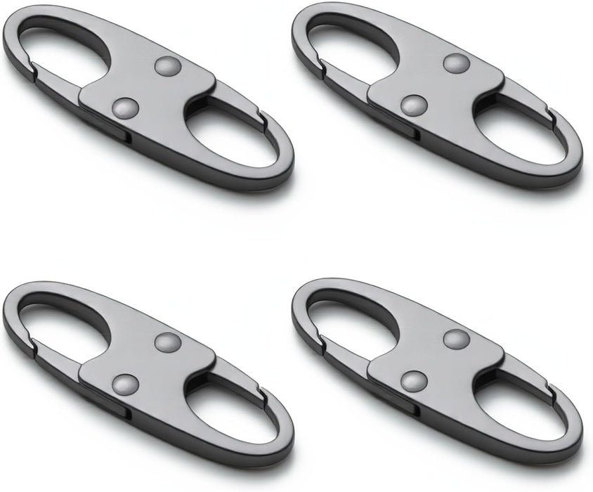 Anti Theft Zipper Clips, Travel Essentials, Carabiner, 4Pcs Grey