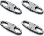 Anti Theft Zipper Clips, Travel Essentials, Carabiner, 4Pcs Grey