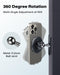 Gym Magnetic Phone Holder, Aluminum Alloy Base & Ball Joint, Black
