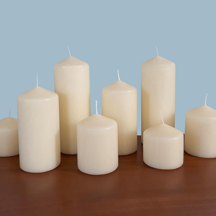 Unscented Pillar Candles – 65 Hour Burn Time, Long-Lasting Wax Candles for Weddings, Holidays, Home Décor & Special Even