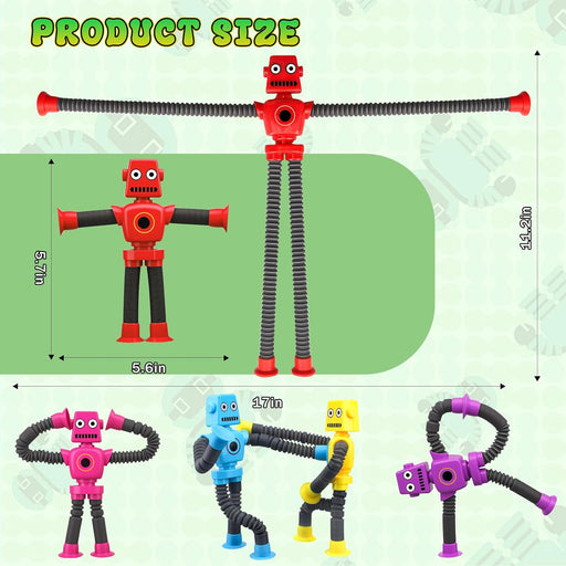 10 PCS Robot Suction Fidget Sensory Toy Party Favors for Kids