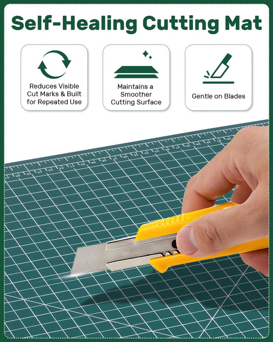 Self Healing Cutting Mat, 35" x 23", Double-Sided Rotary Cutting Mat for Sewing, Quilting, Scrapbooking & Craft, Large C