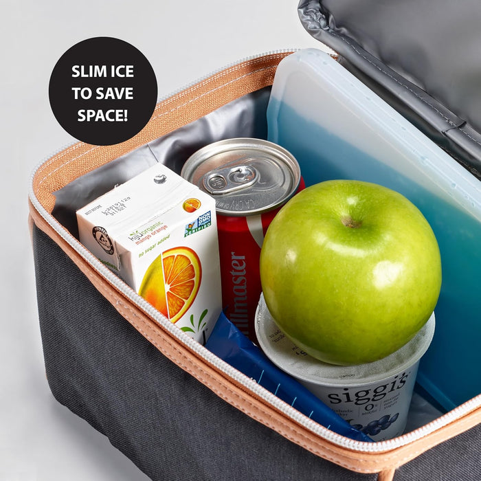 Cool Coolers by  4 Pack XL Slim Ice Packs, Quick Freeze Space Saving Reusable Ice Packs for Lunch Boxes or Coolers