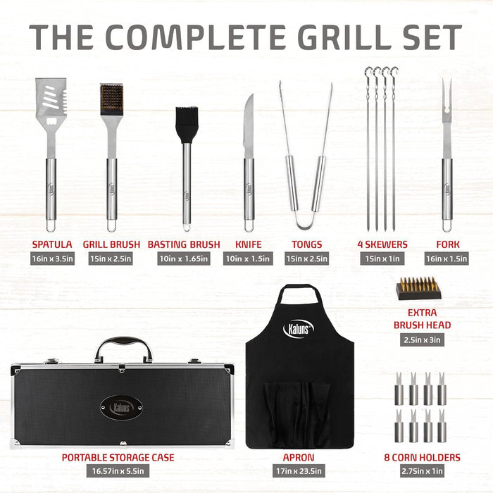 Grilling Accessories, Gifts for Men Christmas Grilling Gifts for Dad, Heavy Duty Stainless Steel BBQ Grill Tools Set for
