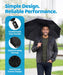 Windproof Compact Umbrellas for Rain - Strong Reinforced Fiberglass Rib Design & Auto Open & Close - Portable Folding Tr