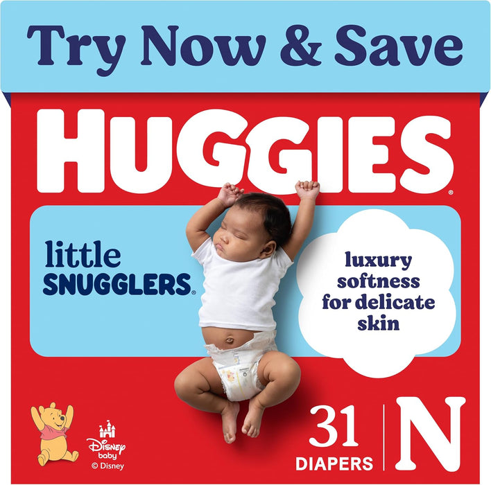 Little Snugglers Newborn Diapers, 31 Count