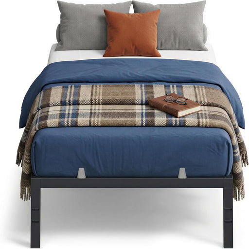 Twin Metal Bed Frame, 14 Inches Tall, 550 lb Weight Capacity