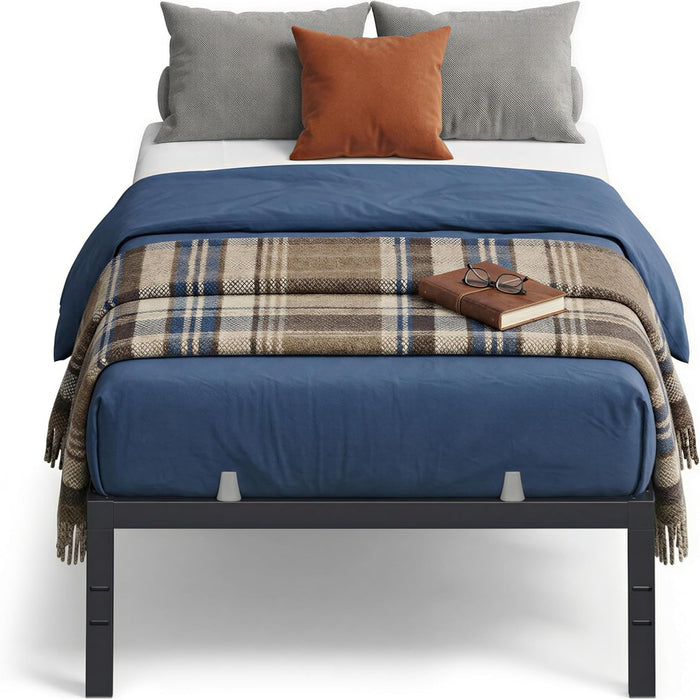 Twin Metal Bed Frame, 14 Inches Tall, 550 lb Weight Capacity
