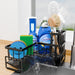 Large Sponge Holder for Kitchen Sink, 90-Degree Sink Caddy Storage
