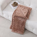 Fleece Throw Blanket, Light Brown, 50"×60" for Couch Sofa Bed