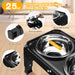 Elevated Dog Bowls for Small Medium Dogs, 3 Height Adjustable Raised Stand with 2 Thick 6" Stainless Steel Food Bowls, N