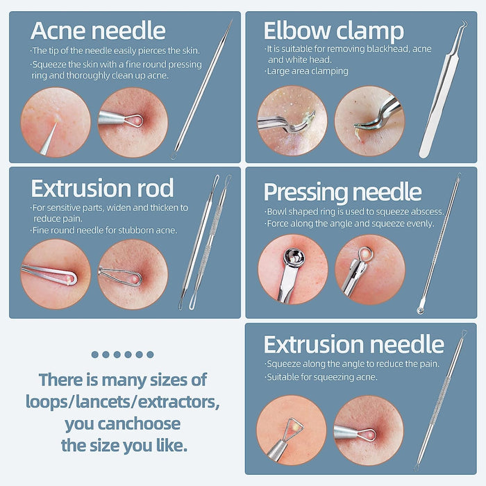 Blackhead Remover Comedone Extractor Acne Removal Kit..