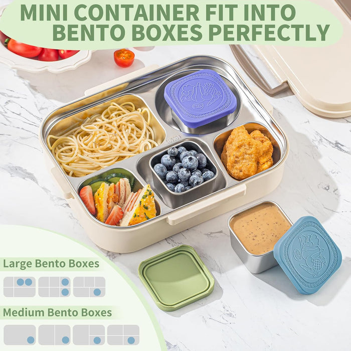 6 Oz Snack Containers with Lids for Kids - 6 Pack Lunch Box Accessories
