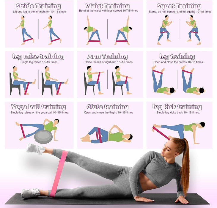 Resistance Loop Exercise Bands, Resistance Bands Exercise Bands for Home Fitness, Stretching, Strength Training, Physica