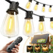 52FT(48+4) Solar String Lights Outdoor, Waterproof Dimmable 16+1 LED