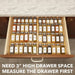 Bamboo Spice Drawer Organizer, (Need 3" Deep Drawer) Expandable 4 Tier Spices Rack for Cabinet, Kitchen Seasoning Storag