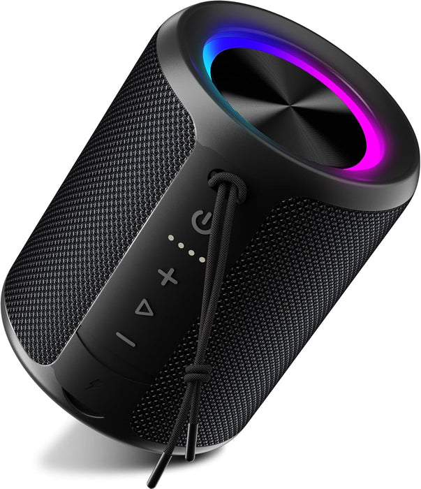 Portable Bluetooth Speaker, IPX7 Waterproof Wireless Speaker with 20W Loud Stereo Sound, 15H Playtime & Beat-Synced RGB 