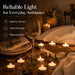 White Tea Lights Candles - Unscented Tealights, Mini Votive Candles