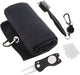 Golf Towel Kit, Foldable Divot Tool with Magnetic Ball Marker & Club Groove Cleaner Brush, Microfiber Waffle Golf Towel with Clip,Golf Accessories Men & Women