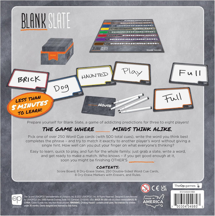 Blank Slate Board Game, A Party Game of Addicting Predictions