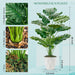 28" Tall Fake Plants, Monstera Plant in White Pot for Office Decor