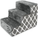 Dog Stairs & Steps - Foam Steps for Small Dogs & Cats, Non-Slip Indoor Balanced Pet Step Support, Dog Ramp, No Assembly, Foldable Stair, 3-Step