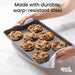 Everyday Nonstick Baking Sheet Set, 3 Pack Includes Small (13×9) Medium (15×1) and Large (17×11) Pans Carbon Steel Const