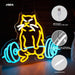 Cat Gym Neon Sign for Wall Decor Gym Decor Funny Cat Neon Light Smart plug timer compatible USB-Powered Men Cave Teen Ro