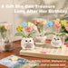 Crochet Forget Me Not Flower Pot Birthday Gifts for Women
