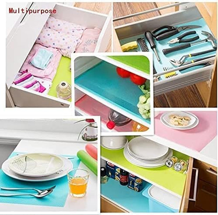 7 PCS Shelf Mats Refrigerator Liners Washable Refrigerator Pads Fridge Mats Drawer Placemats Home Kitchen Gadgets Access
