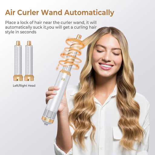 5 in 1 Hair Dryer Brush Set, Negative Ion Blow Dryer Brush Air Styler Curling Wrap Air Curler, Curling Iron Hair Styling