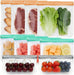 10 Pack Reusable Food Storage Bags Freezer Safe Dishwasher Leakproof