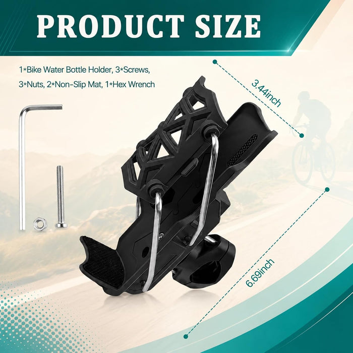Adjustable Bike Water Bottle Holder,Bike Bottle Holder Fit 0.87-1.26" Frame
