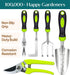 Heavy Duty Gardening Tools - Gardening Gifts for Women, Men, Mom, Dad - Durable, Ergonomic Garden Tools Set (Green)