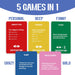 Easy Peasy Talks - Card Games for Adults and Family Game Night 5-in-1