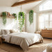 5 Pack Fake Plants - Artificial Hanging Plants & Small Potted Faux Eucalyptus Fern Ivy, UV Resistant Maintenance-Free, f