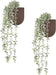 2 Pack Wall Planter Vase with Hanging Fake Plants for Bathroom Decor
