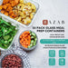 30 PC Glass Food Storage Containers with Lids - Reusable Glass Meal Prep Containers for Lunch and Leftovers - Airtight & Leakproof Snap Locking Lids - Oven, Freezer, Microwave, Dishwasher Safe