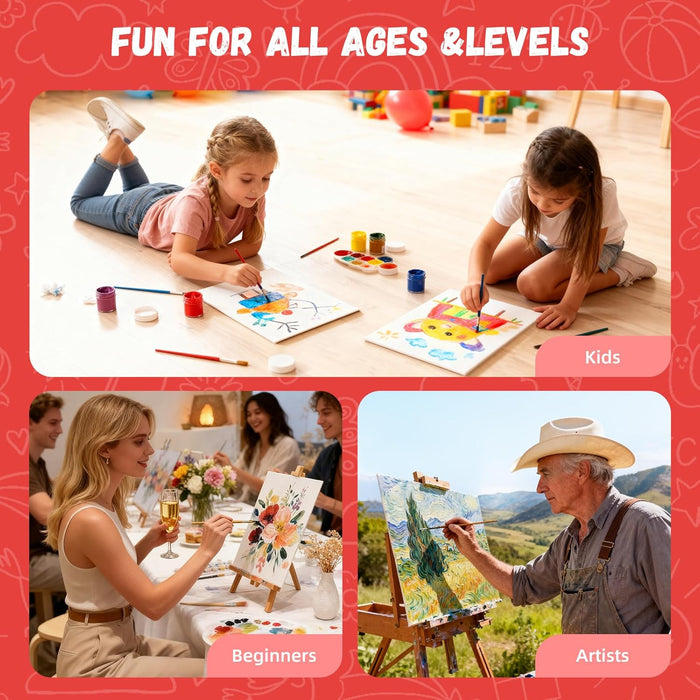 12 Pack 8x10 Canvas Boards for Painting,Art Painting Supplies