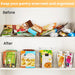 6 Pack Clear Storage Bins, Pantry Organizer Bins with Handle, Large