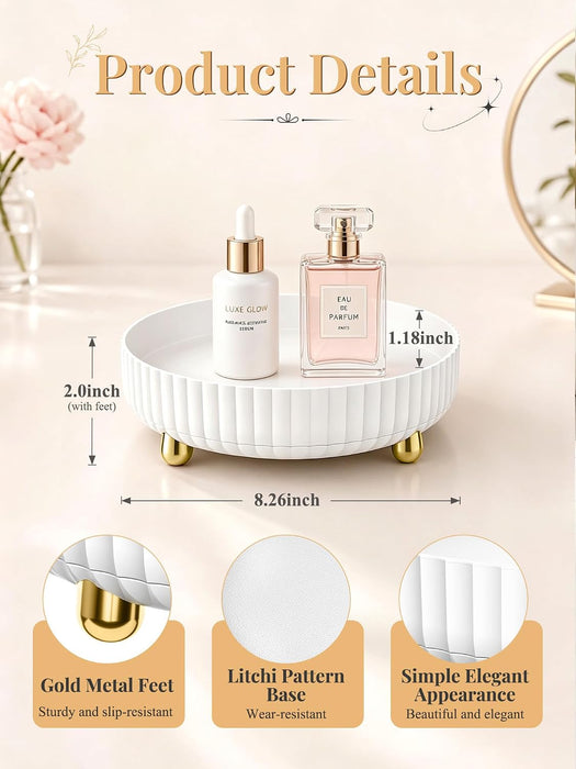 360 Rotating Makeup Organizer - Perfume Vanity Skincare Tray