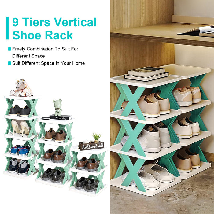 9-Tier Slim Entryway Shoe Rack