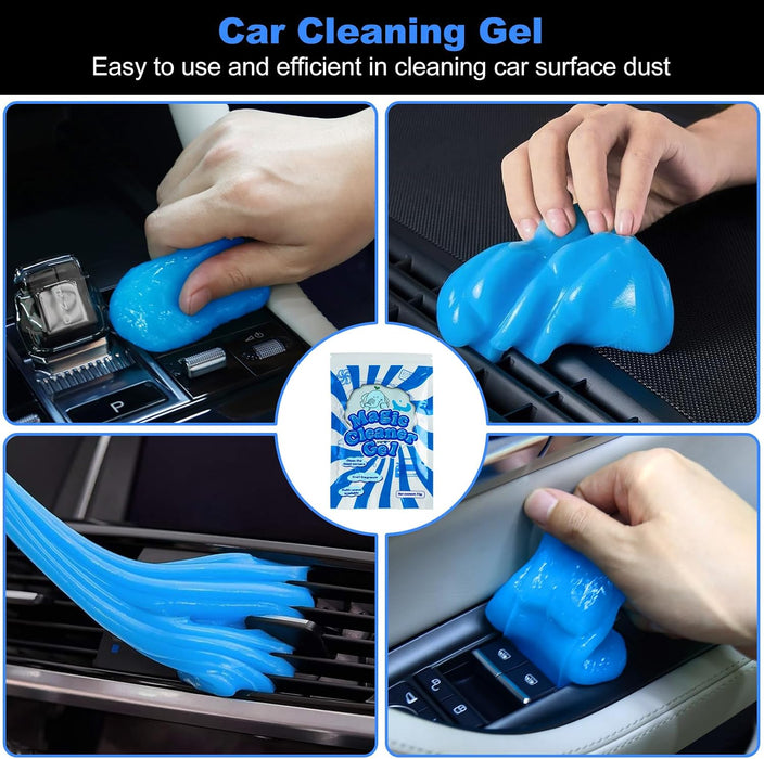 10PCS Car Detailing Cleaning Kit Interior Cleaner, Car Detailing Brushes, Car Duster, Car Cleaning Gel, Microfiber Clean