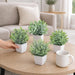4 Pack 7" Mini Fake Plants, Artificial Plants for Bathroom Decor