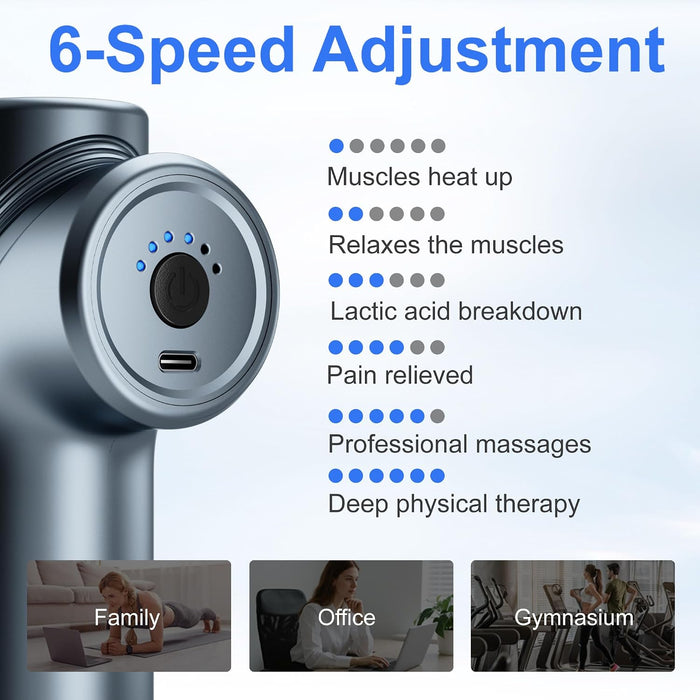 Massage Gun Deep Tissue Mini Muscle Back Massager for Pain Relief