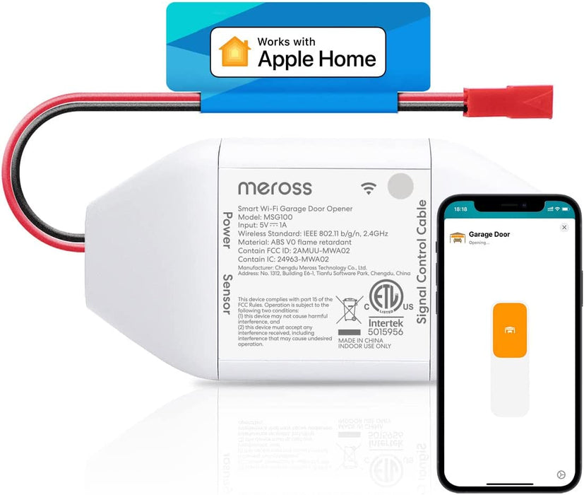 Smart Garage Door Opener Remote Work with HomeKit, Alexa and Google